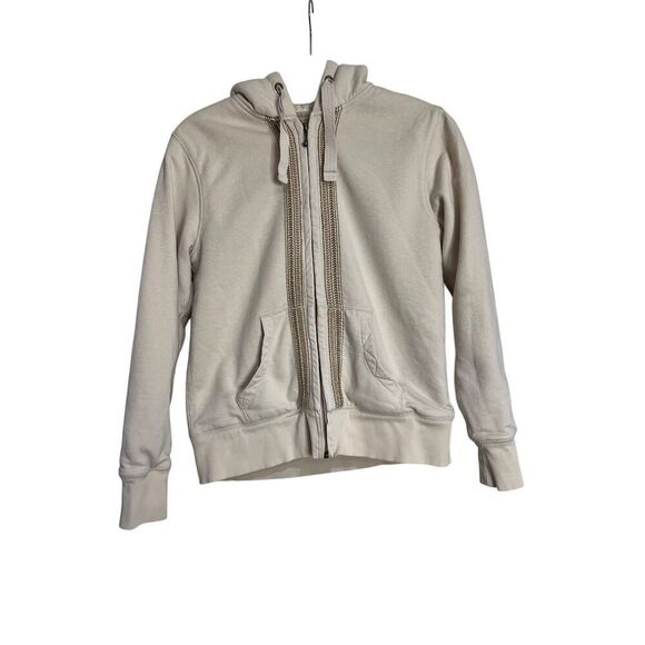 Natural Reflections Jacket Womens Medium Beige Full Zip Front Hooded Casual - Picture 1 of 8